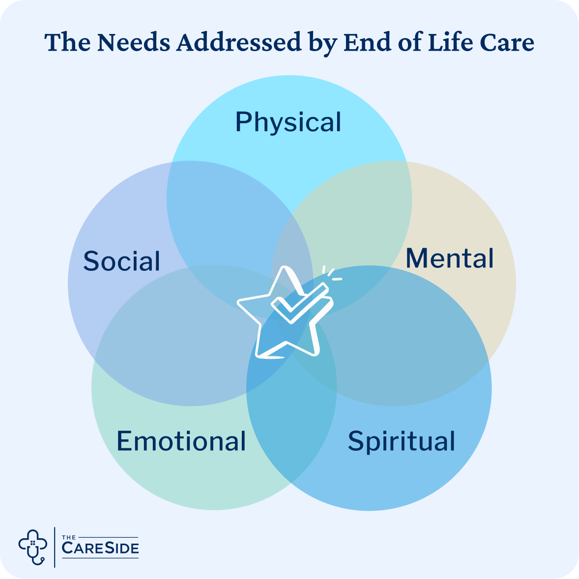 An infographic addressing the needs addressed by end of life planning.