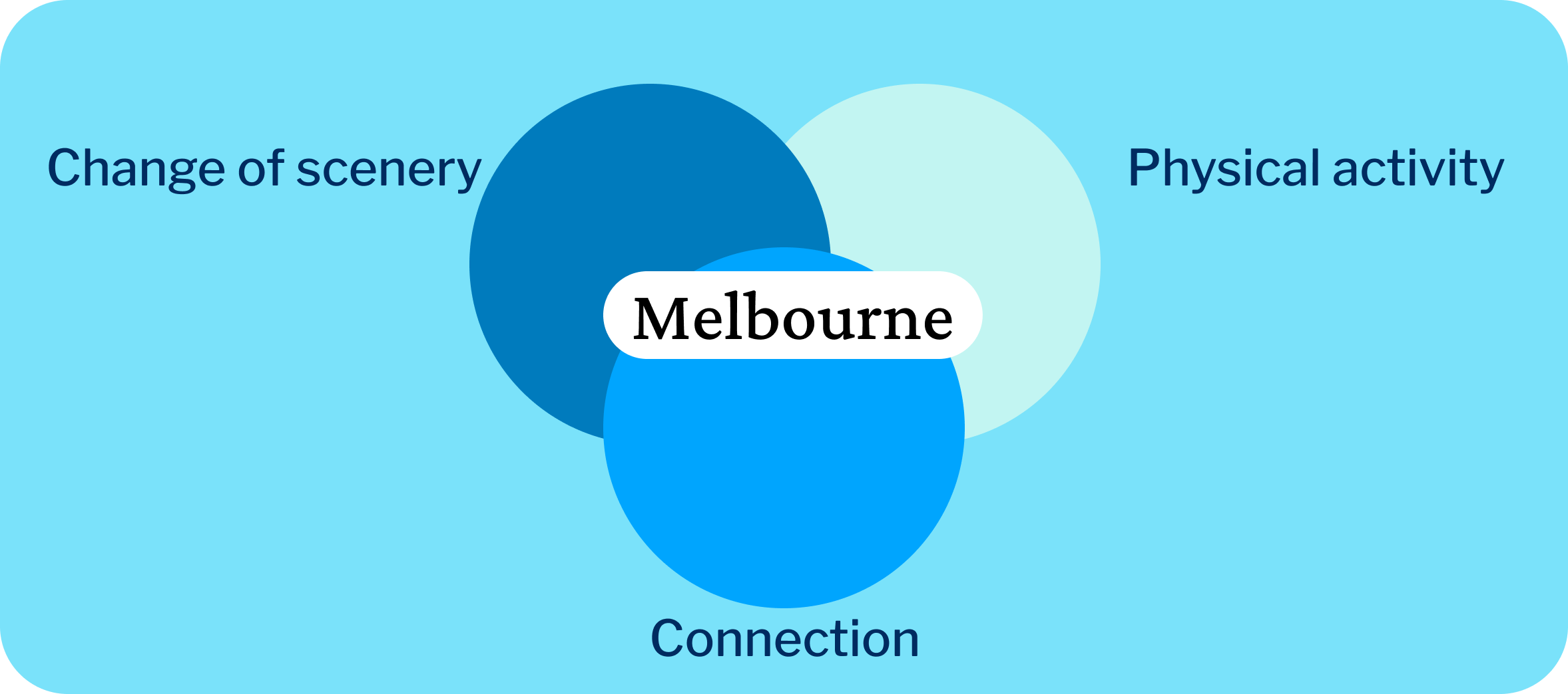A diagram illustrating different types of activities for seniors in Melbourne. 