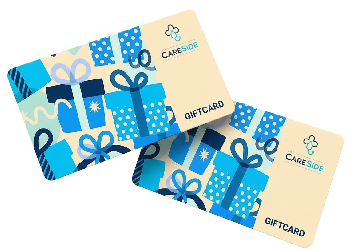 An image of gift cards from The CareSide's referral program, which rewards home care clients $300 every time they refer a friend or relative to The CareSide.