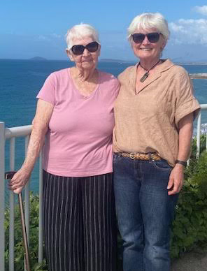 A photo of home care recipients Yvonne and Karen, who were hesitant to change home care providers before they transferred services to The CareSide.